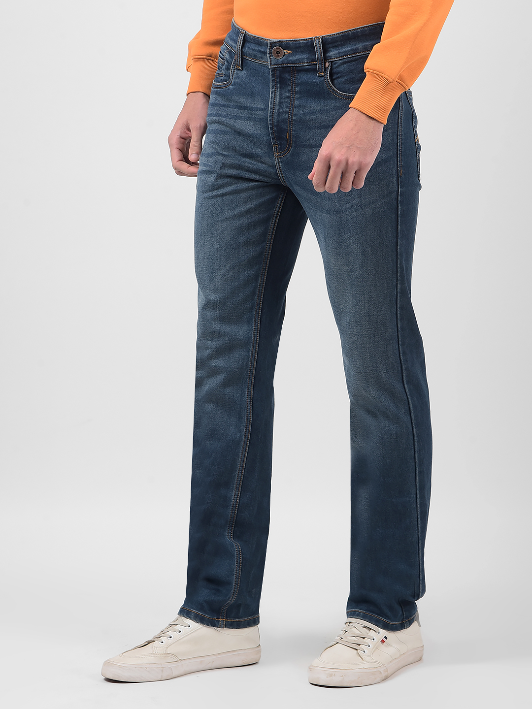Numero Uno Men Solid Dark Blue Jeans